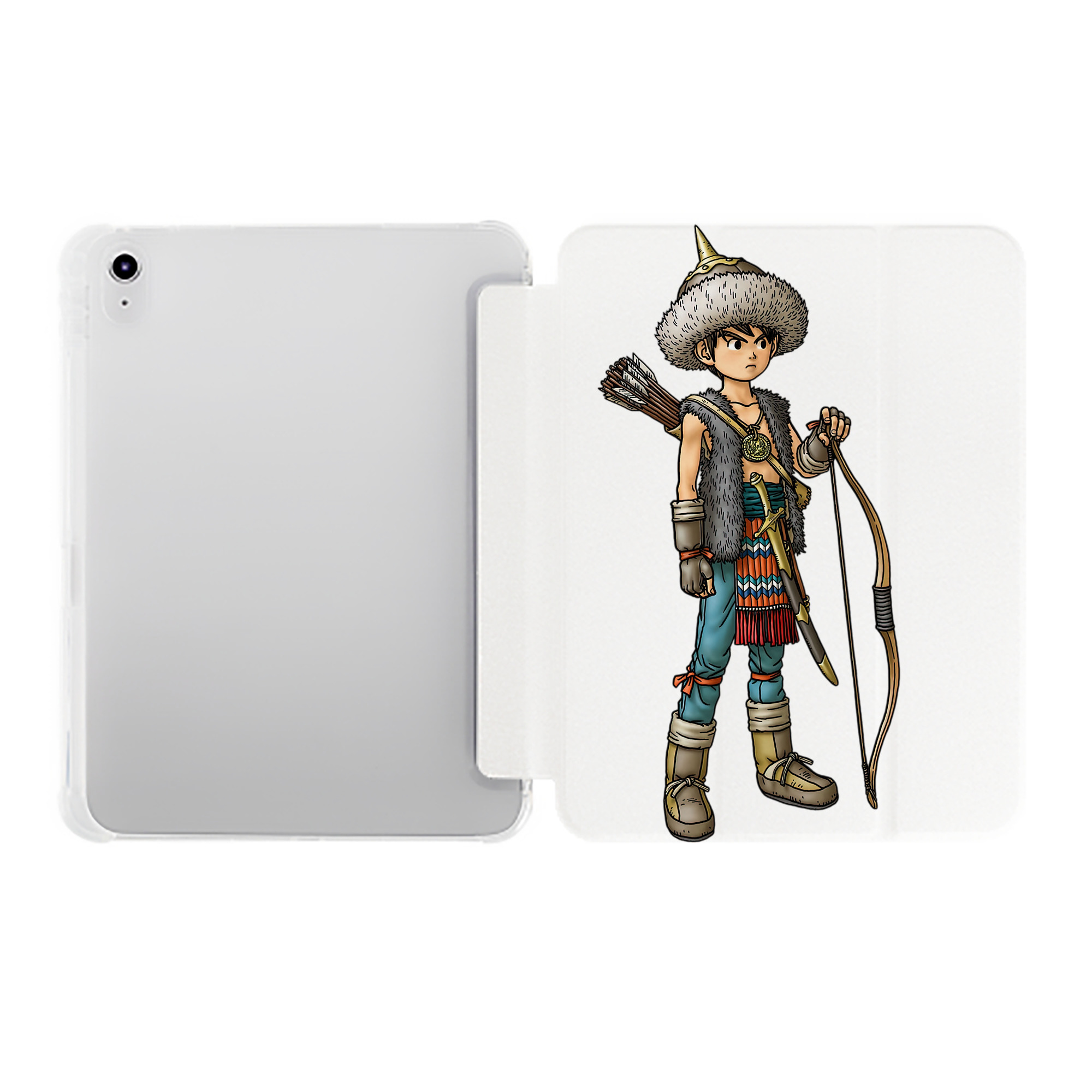 （画像用） ドラゴンクエスト Doragon Kuesuto Dragon Quest IPad ケース ペン収納付き 三つ折りスタンド PUレザー×シリコン 対応機種9.5/10.5/10.9インチ